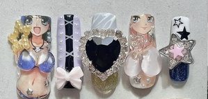 Anime 3D Nail Art. GTBC